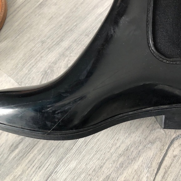 Joe Fresh Black Rubber Ankle Women's Rain Boots - Picture 10 of 12